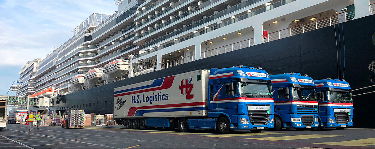 Truck in shopping mall